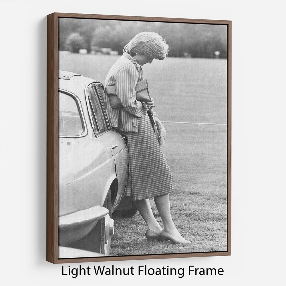 Princess Diana at a polo match Floating Frame Canvas