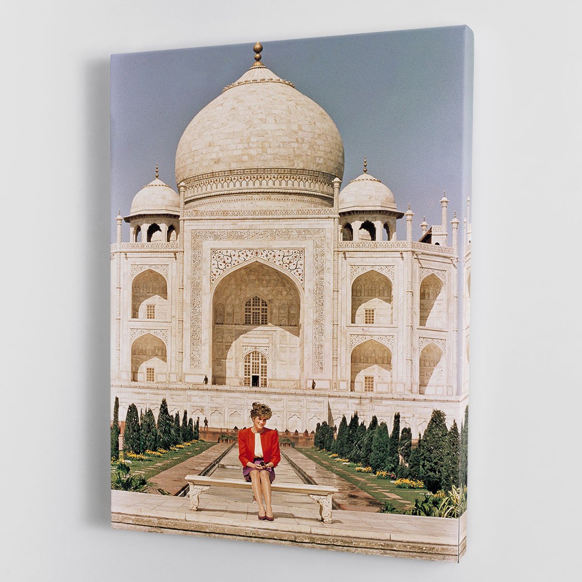 Princess Diana at the Taj Mahal in India Canvas Print or Poster