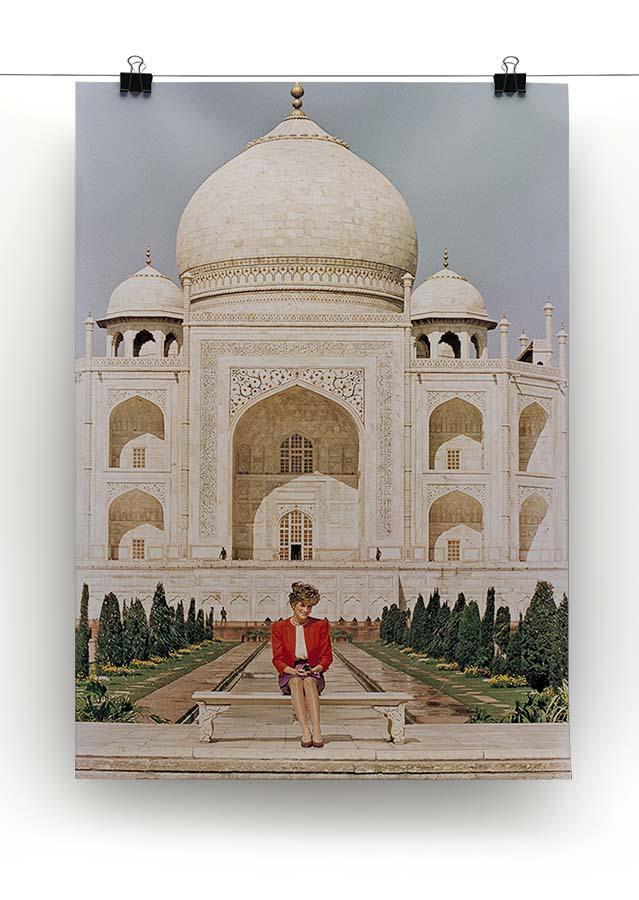 Princess Diana at the Taj Mahal in India Canvas Print or Poster - Canvas Art Rocks - 2