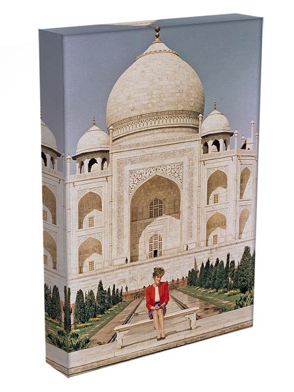 Princess Diana at the Taj Mahal in India Canvas Print or Poster - Canvas Art Rocks - 3