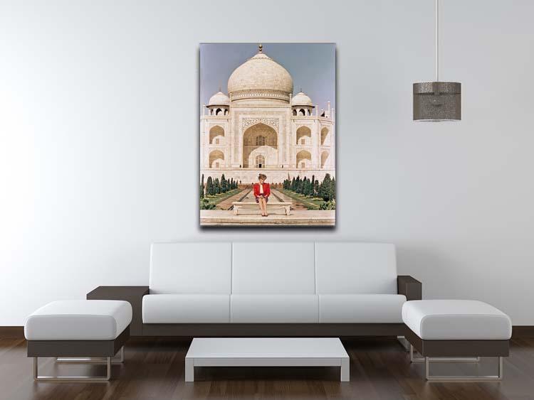 Princess Diana at the Taj Mahal in India Canvas Print or Poster - Canvas Art Rocks - 4