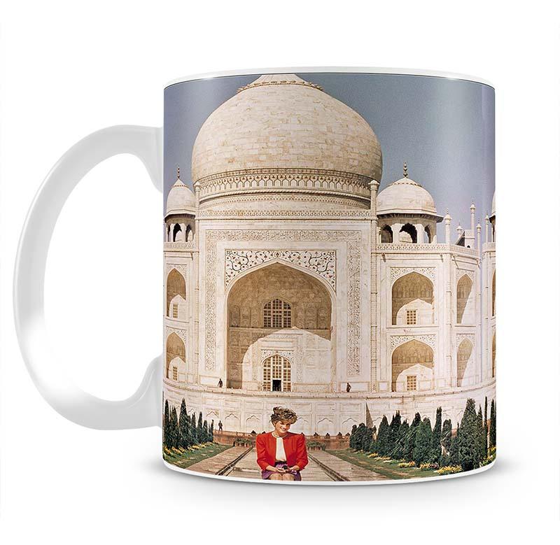 Princess Diana at the Taj Mahal in India Mug - Canvas Art Rocks - 2