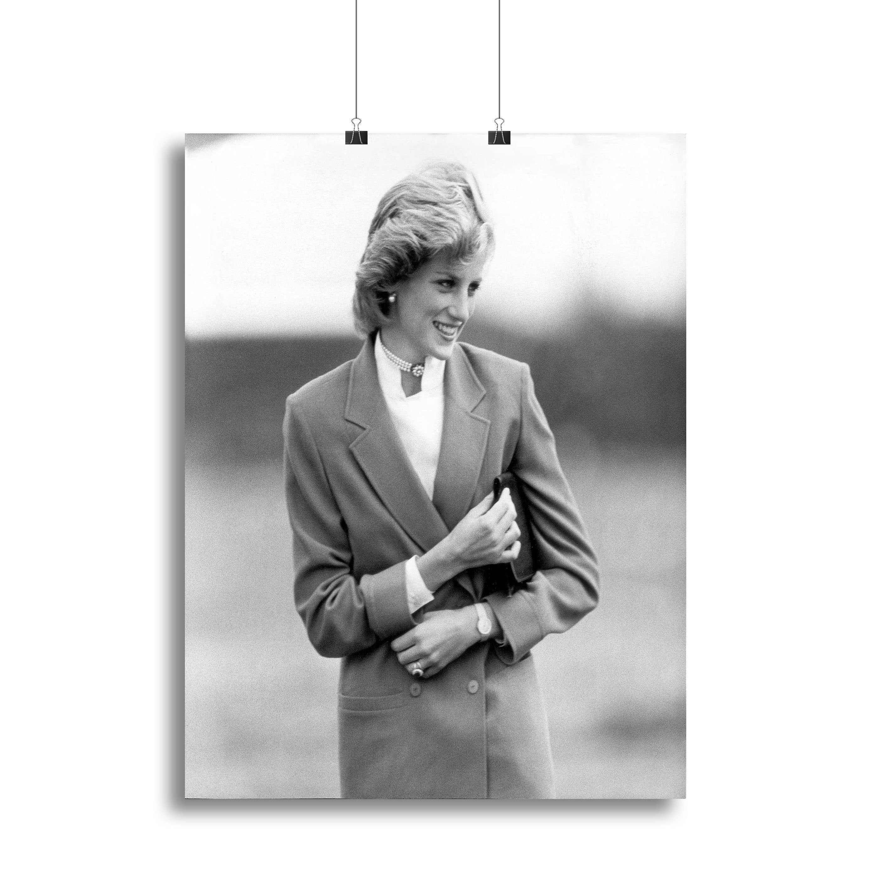 Princess Diana in Bedfordshire visiting disabled children Canvas Print or Poster