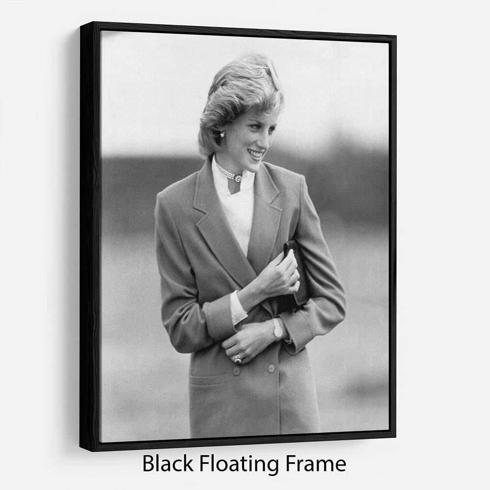 Princess Diana in Bedfordshire visiting disabled children Floating Frame Canvas