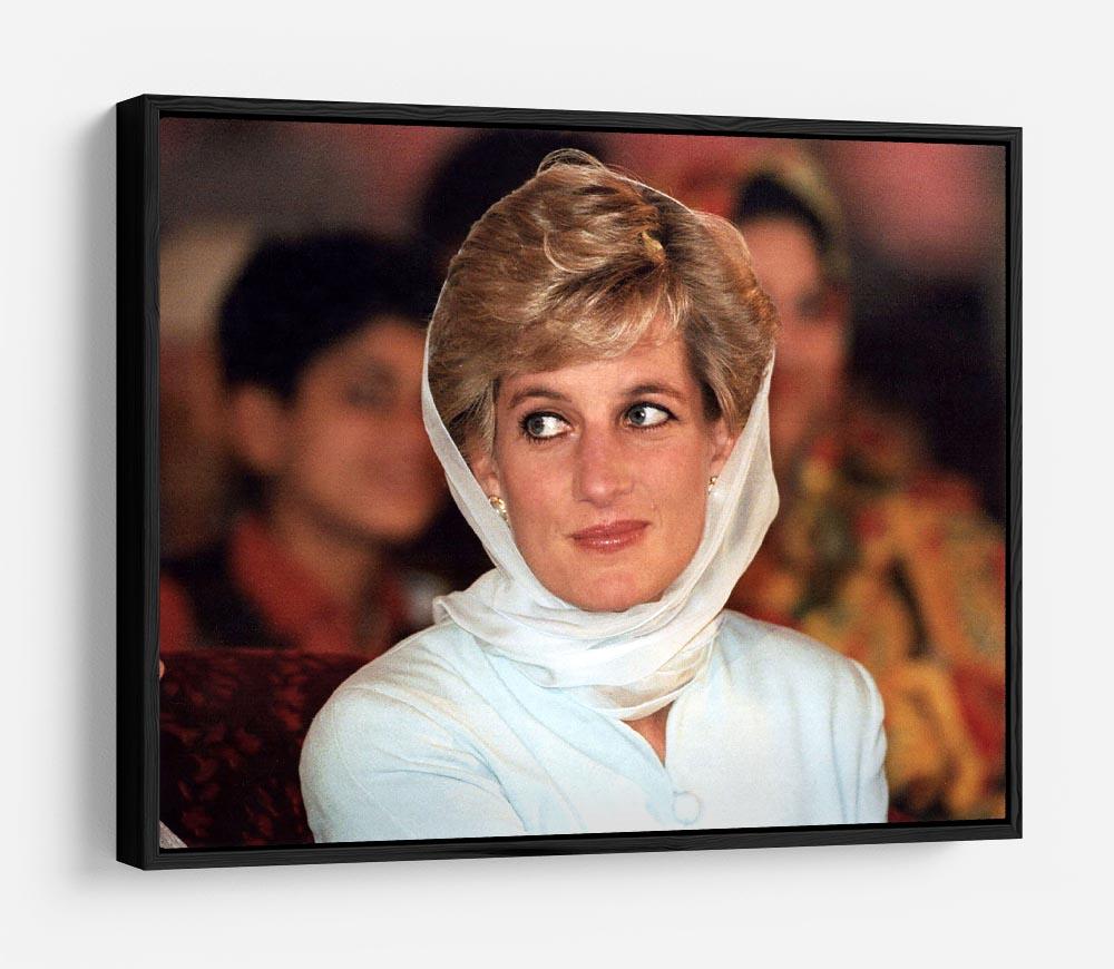 Princess Diana in Lahore wearing a white headscarf HD Metal Print