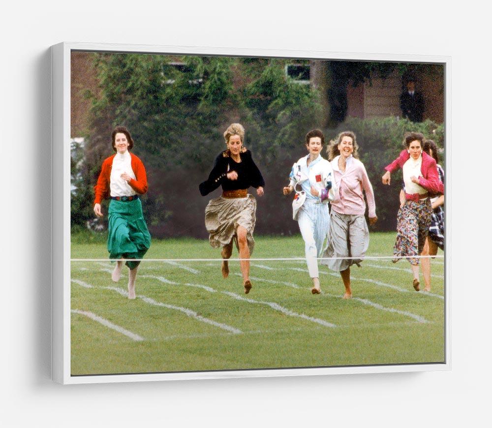 Princess Diana in the mothers race at Harrys school HD Metal Print