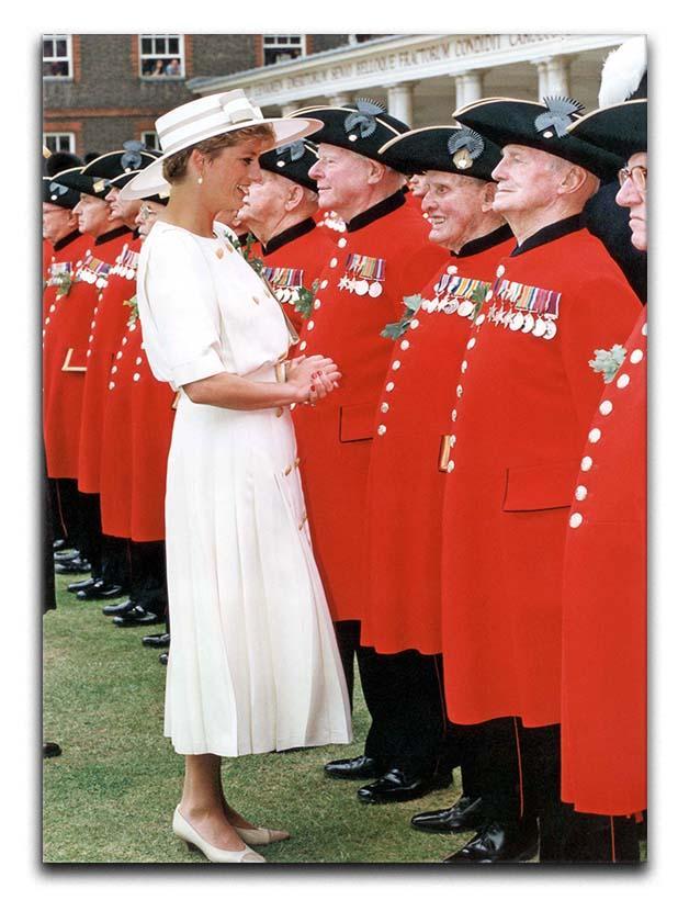 Princess Diana meeting pensioners at Royal Hospital Chelsea Canvas Print or Poster  - Canvas Art Rocks - 1