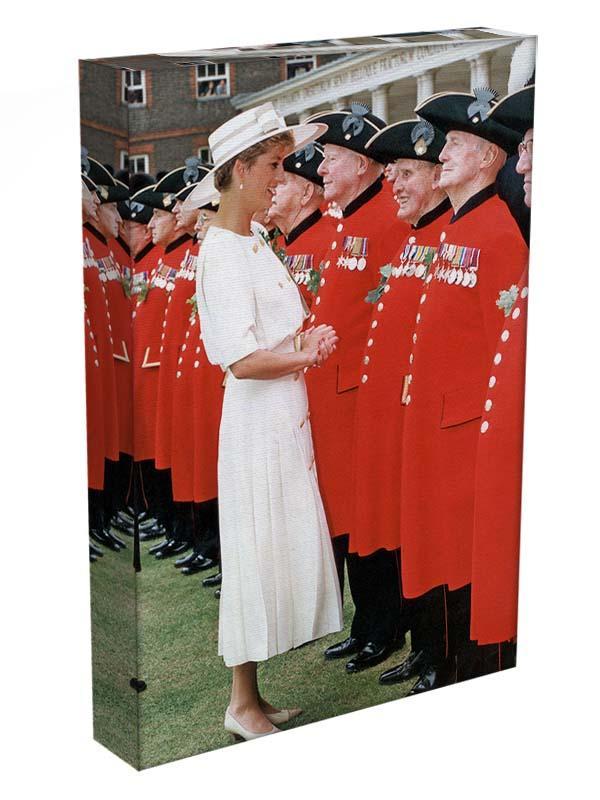 Princess Diana meeting pensioners at Royal Hospital Chelsea Canvas Print or Poster - Canvas Art Rocks - 3