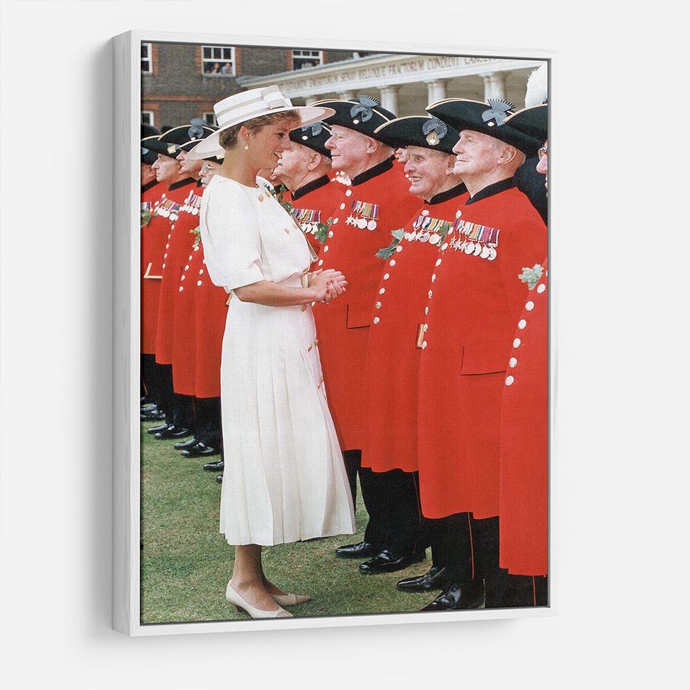 Princess Diana meeting pensioners at Royal Hospital Chelsea HD Metal Print