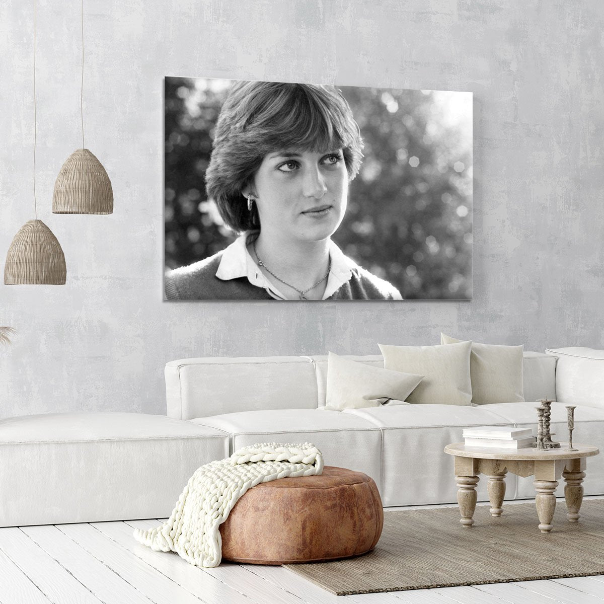 Princess Diana meeting the press for the first time Canvas Print or Poster