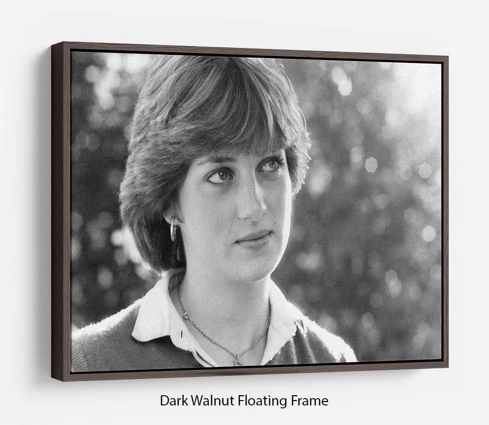 Princess Diana meeting the press for the first time Floating Frame Canvas