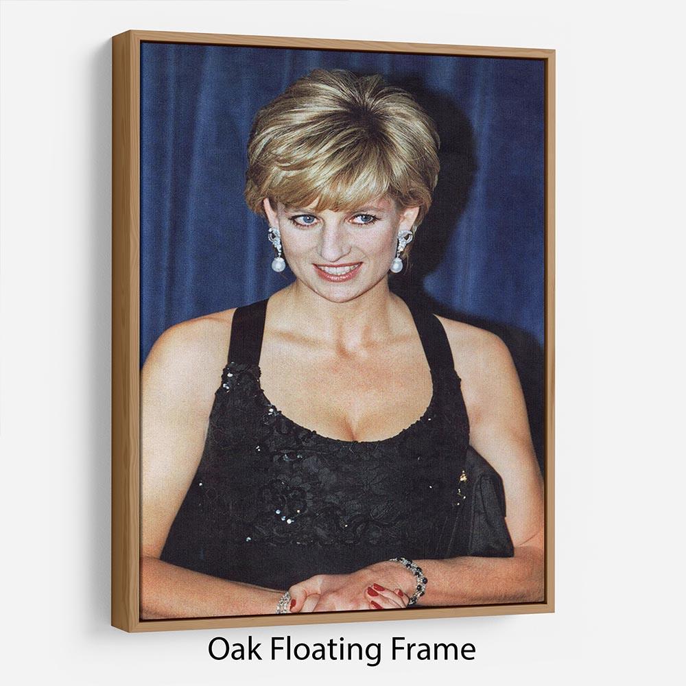 Princess Diana receiving the Humanitarian of the Year award Floating Frame Canvas