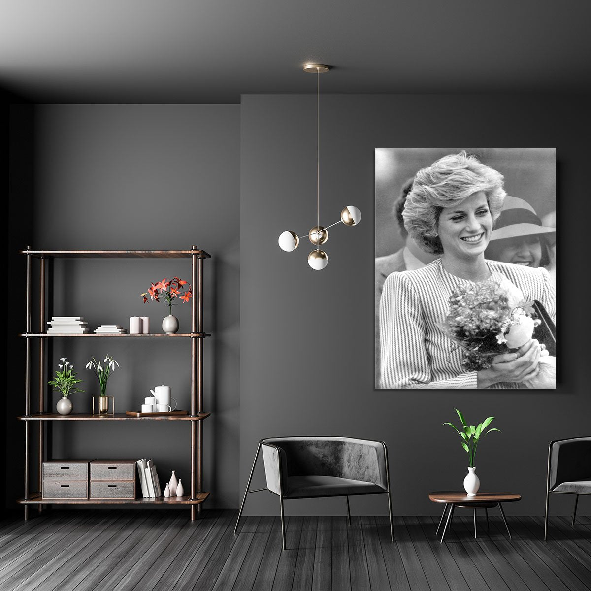 Princess Diana walkabout in Puckapunyal near Melbourne Canvas Print or Poster