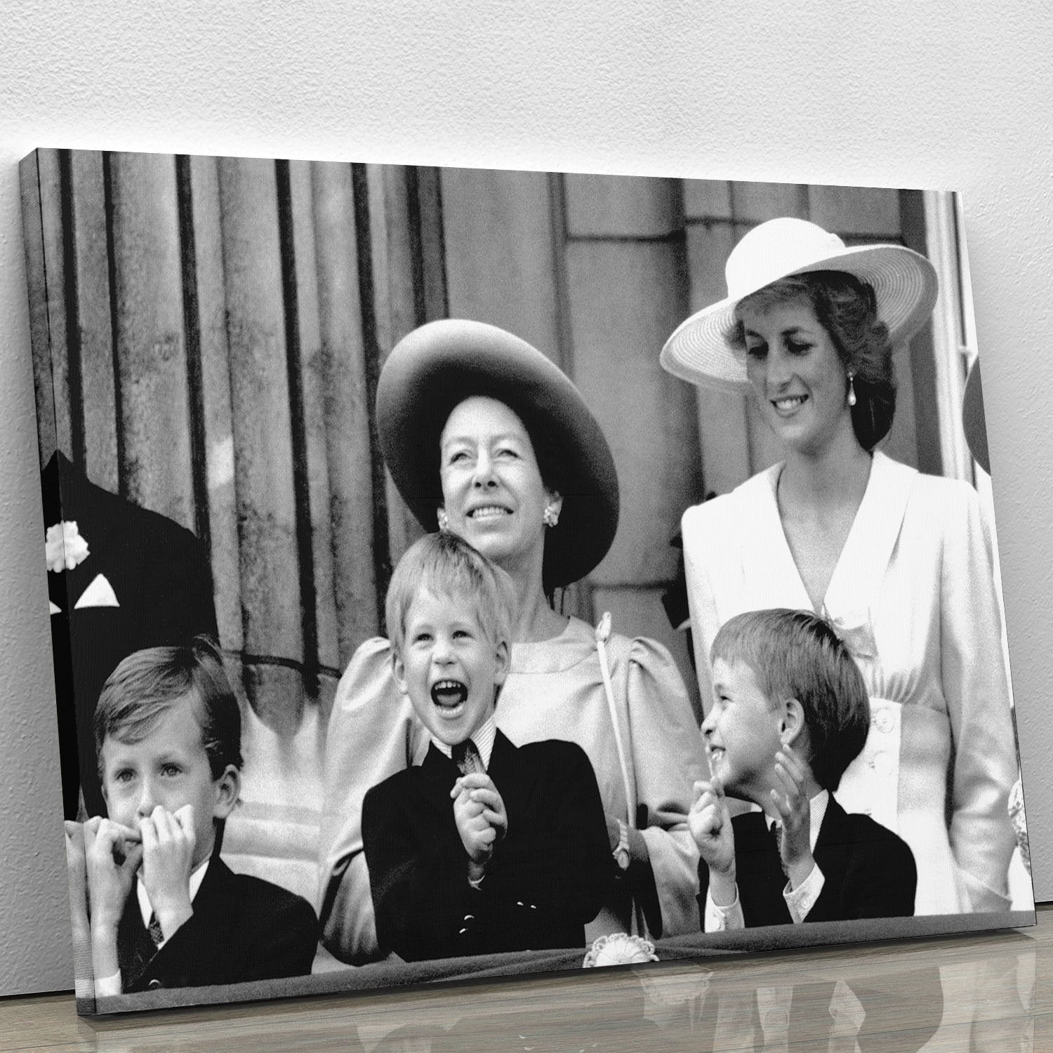 Princess Diana with Prince Harry watching Trooping the Colour Canvas Print or Poster