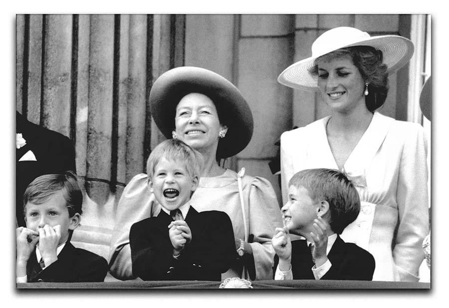 Princess Diana with Prince Harry watching Trooping the Colour Canvas Print or Poster  - Canvas Art Rocks - 1