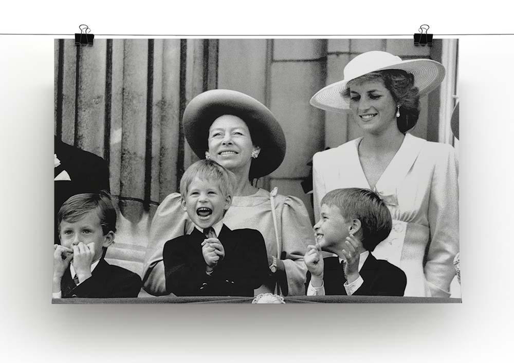 Princess Diana with Prince Harry watching Trooping the Colour Canvas Print or Poster - Canvas Art Rocks - 2
