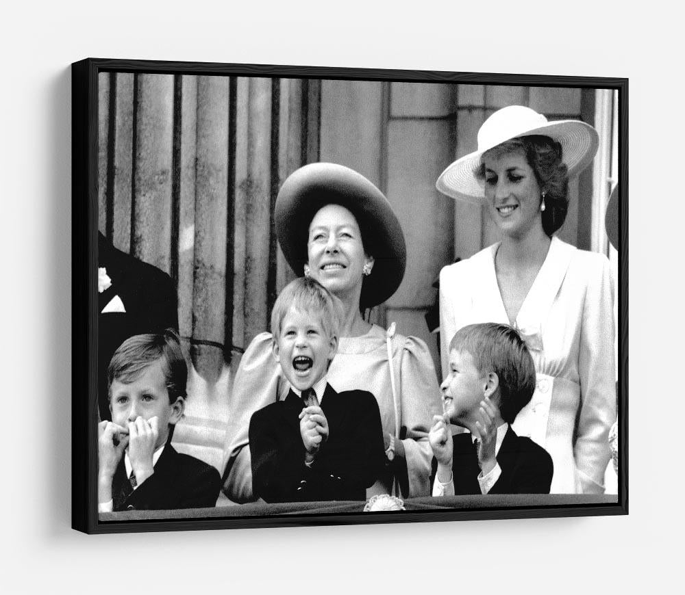 Princess Diana with Prince Harry watching Trooping the Colour HD Metal Print
