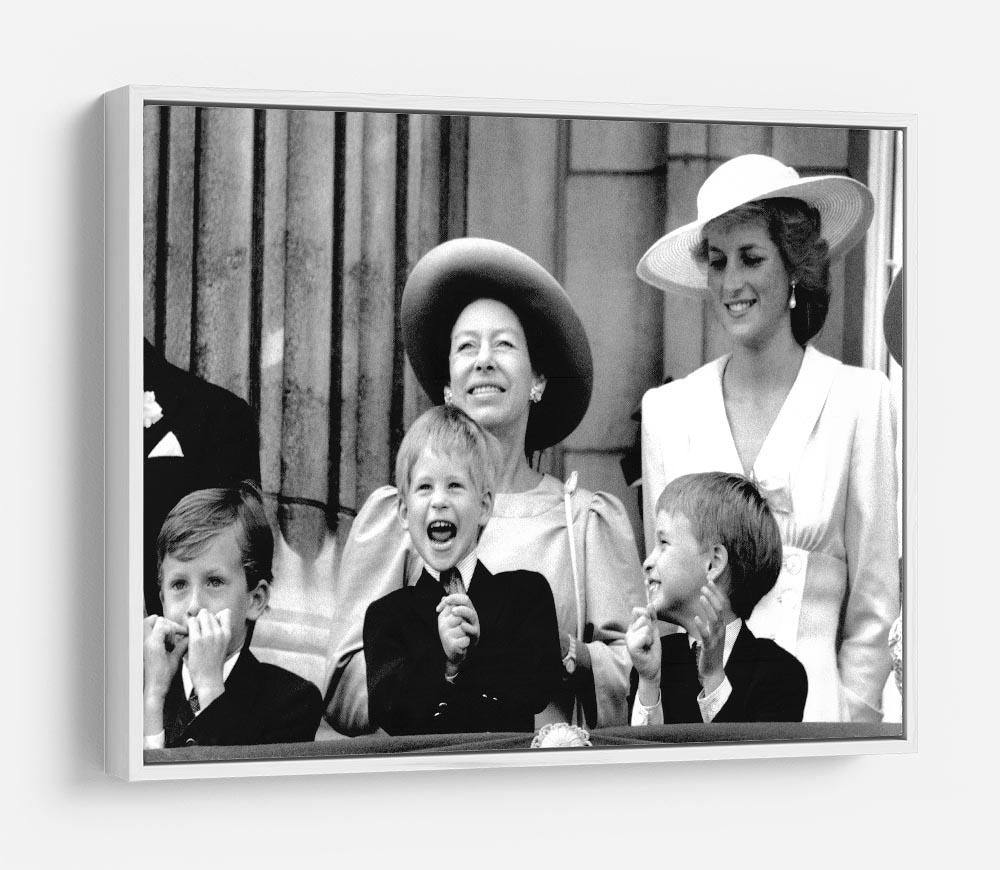 Princess Diana with Prince Harry watching Trooping the Colour HD Metal Print