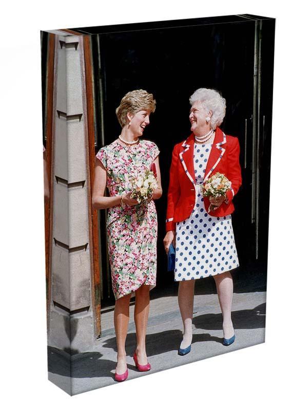 Princess Diana with US First Lady Barbara Bush Canvas Print or Poster - Canvas Art Rocks - 3