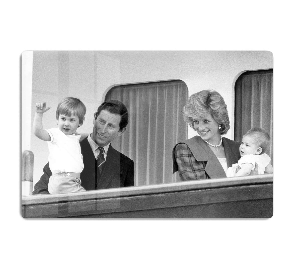 Princess Diana with family aboard the Royal Yacht Britannia HD Metal Print
