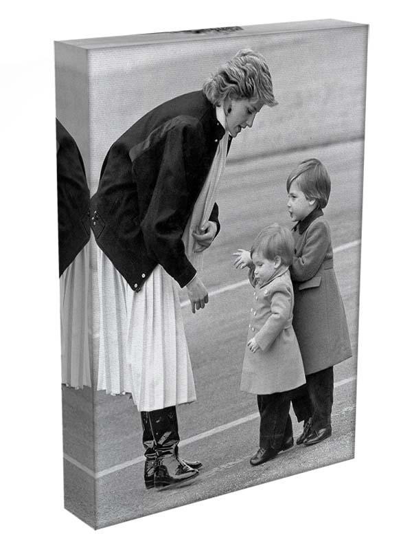 Princess Diana with little Prince Harry and Prince William Canvas Print or Poster - Canvas Art Rocks - 3