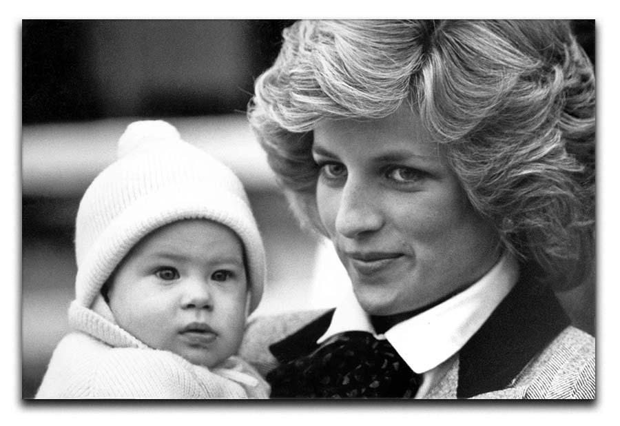 Princess Diana with six month old Prince Harry Canvas Print or Poster  - Canvas Art Rocks - 1