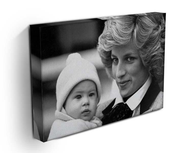Princess Diana with six month old Prince Harry Canvas Print or Poster - Canvas Art Rocks - 3