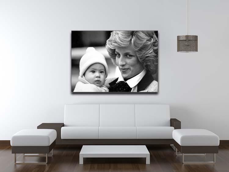 Princess Diana with six month old Prince Harry Canvas Print or Poster - Canvas Art Rocks - 4