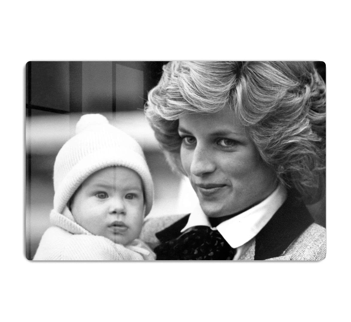 Princess Diana with six month old Prince Harry HD Metal Print