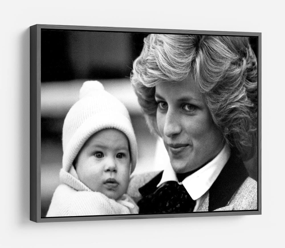 Princess Diana with six month old Prince Harry HD Metal Print
