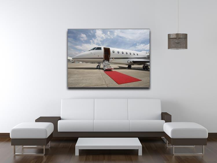 Private airplane with red carpet Canvas Print or Poster - Canvas Art Rocks - 4