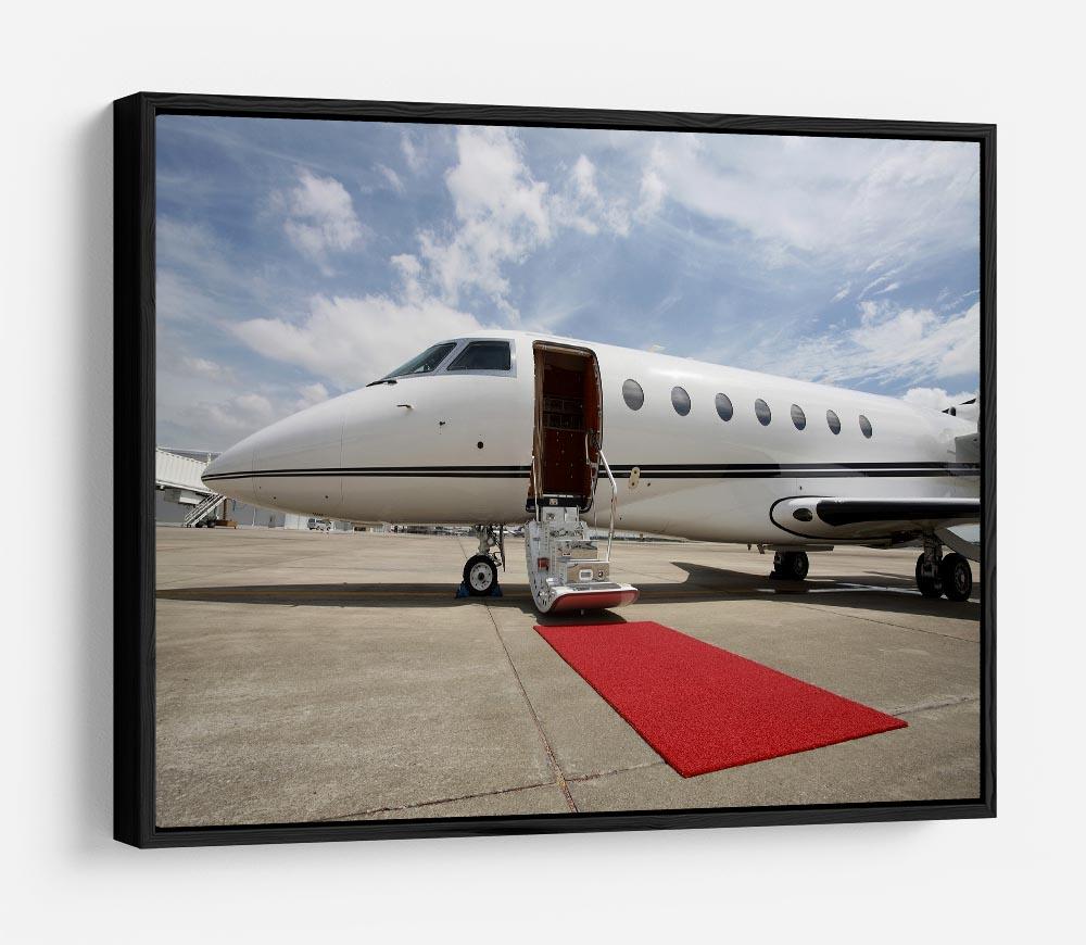 Private airplane with red carpet HD Metal Print