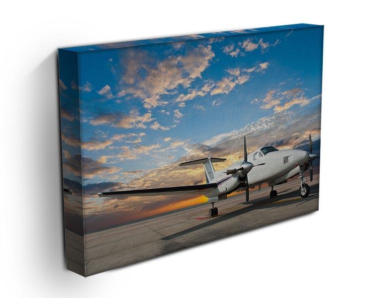 Propeller plane parking at the airport Canvas Print or Poster - Canvas Art Rocks - 3