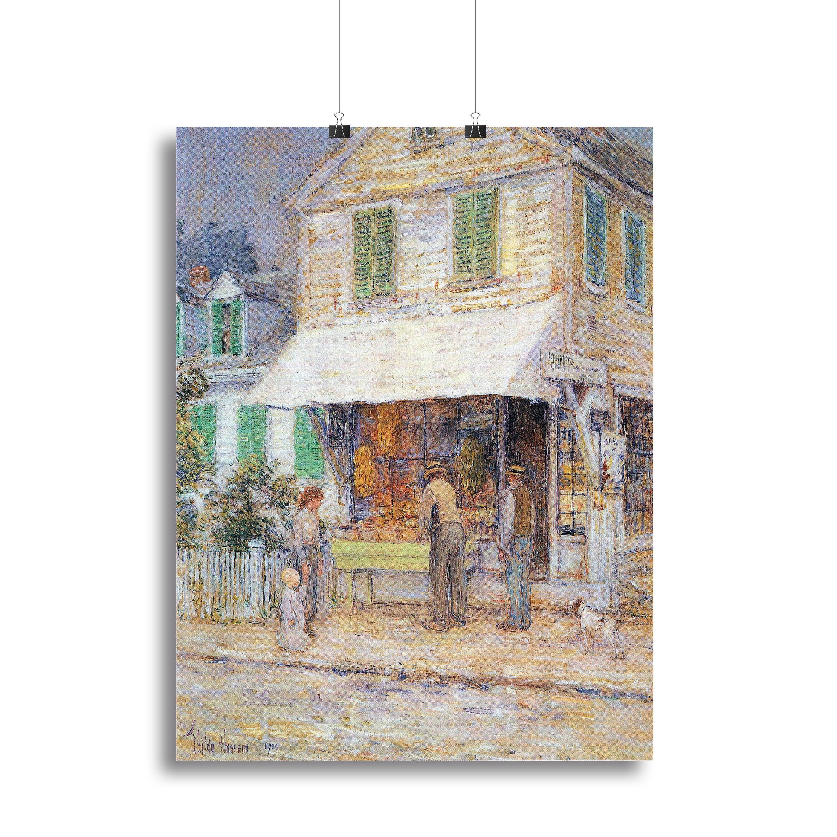 Provincial town by Hassam Canvas Print or Poster