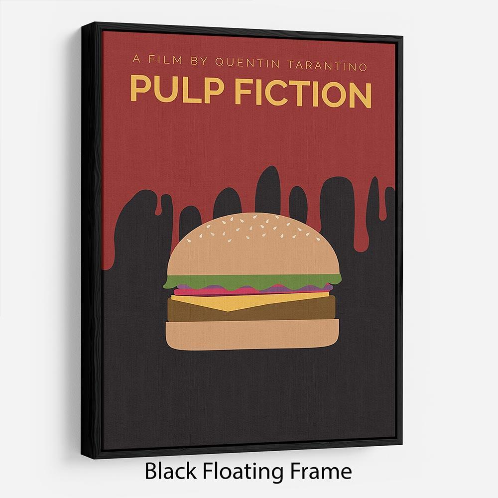 Pulp Fiction Burger Minimal Movie Floating Frame Canvas - Canvas Art Rocks - 1