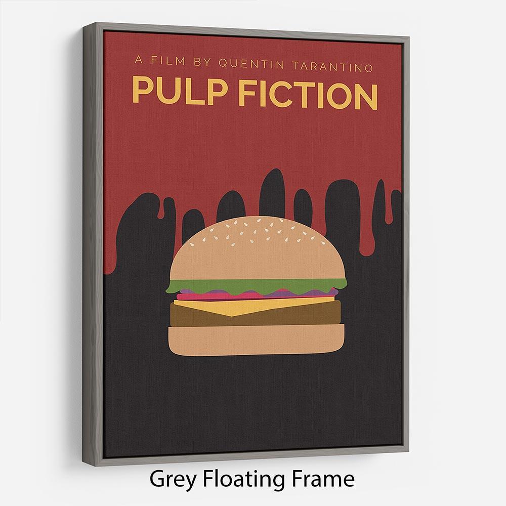 Pulp Fiction Burger Minimal Movie Floating Frame Canvas - Canvas Art Rocks - 3