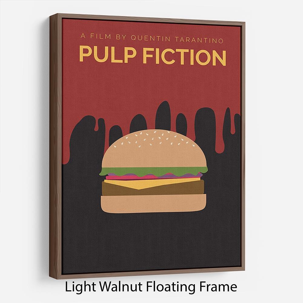 Pulp Fiction Burger Minimal Movie Floating Frame Canvas - Canvas Art Rocks - 7