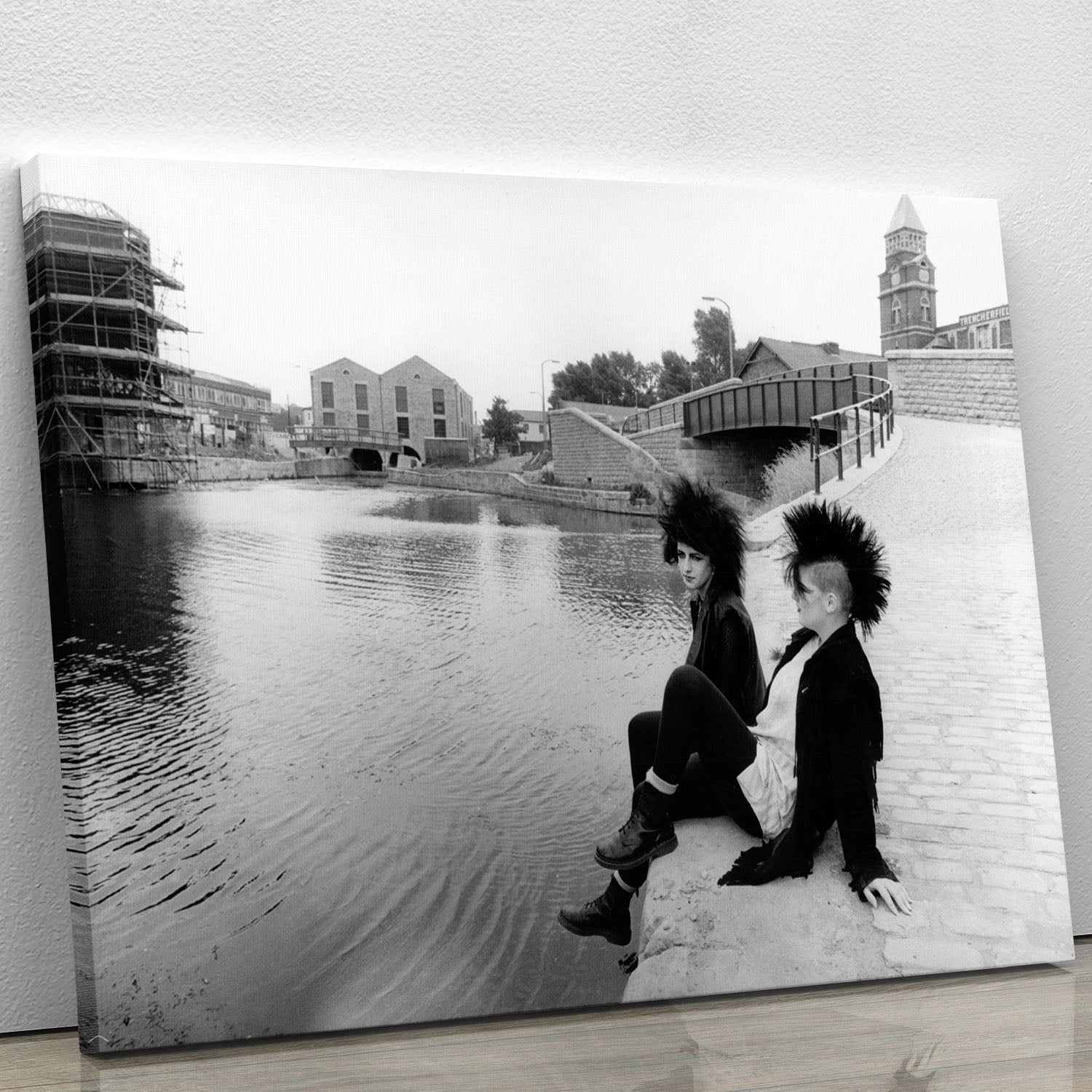 Punks by the canal Canvas Print or Poster