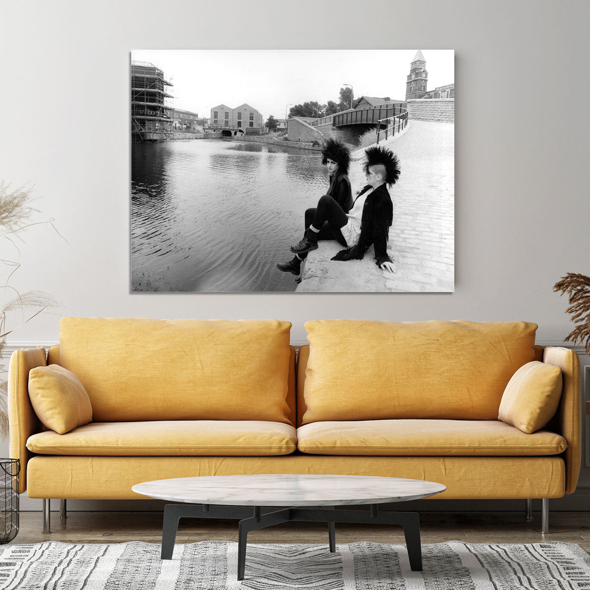 Punks by the canal Canvas Print or Poster