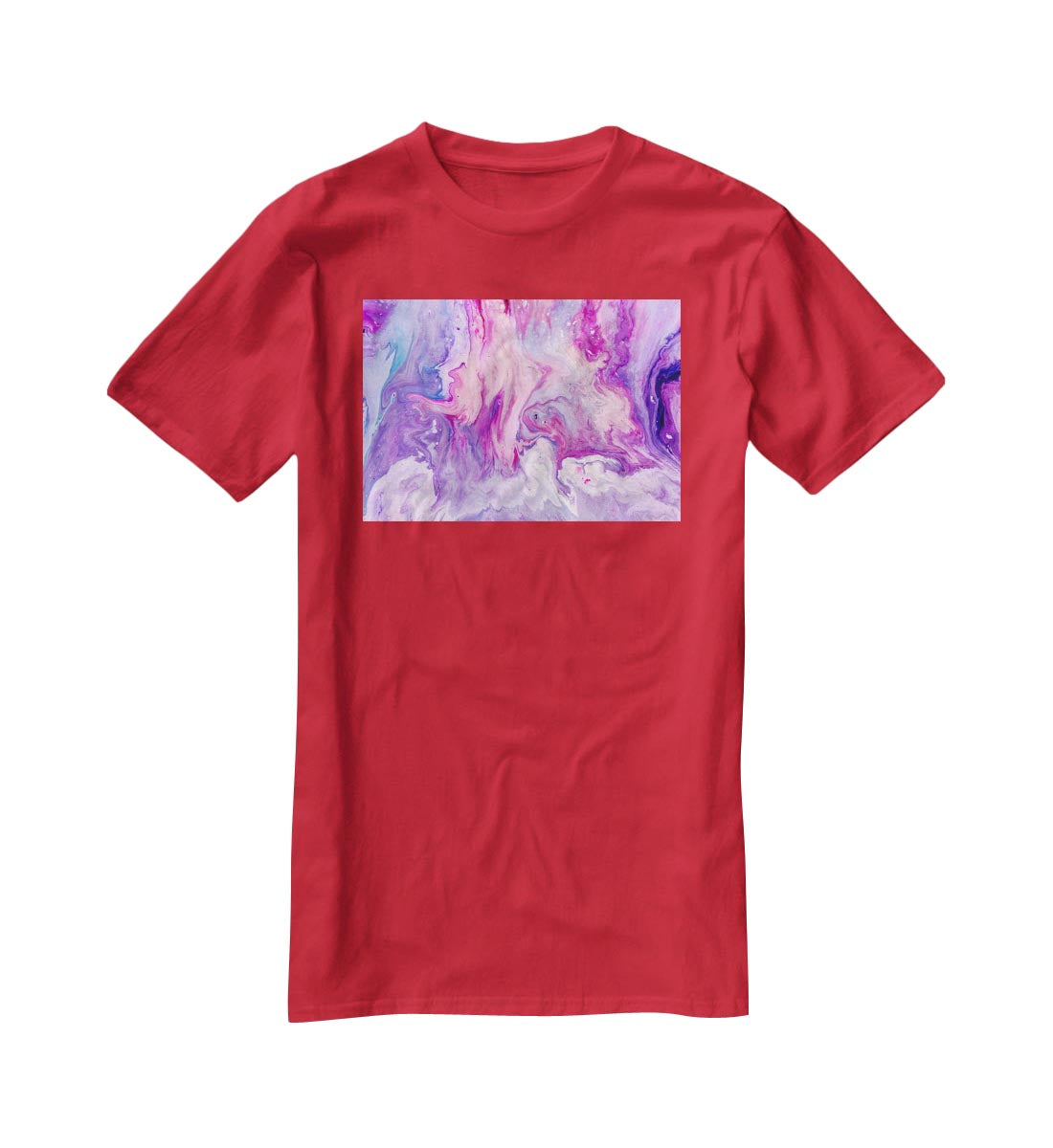 Purple Abstract Marble T-Shirt - Canvas Art Rocks - 4