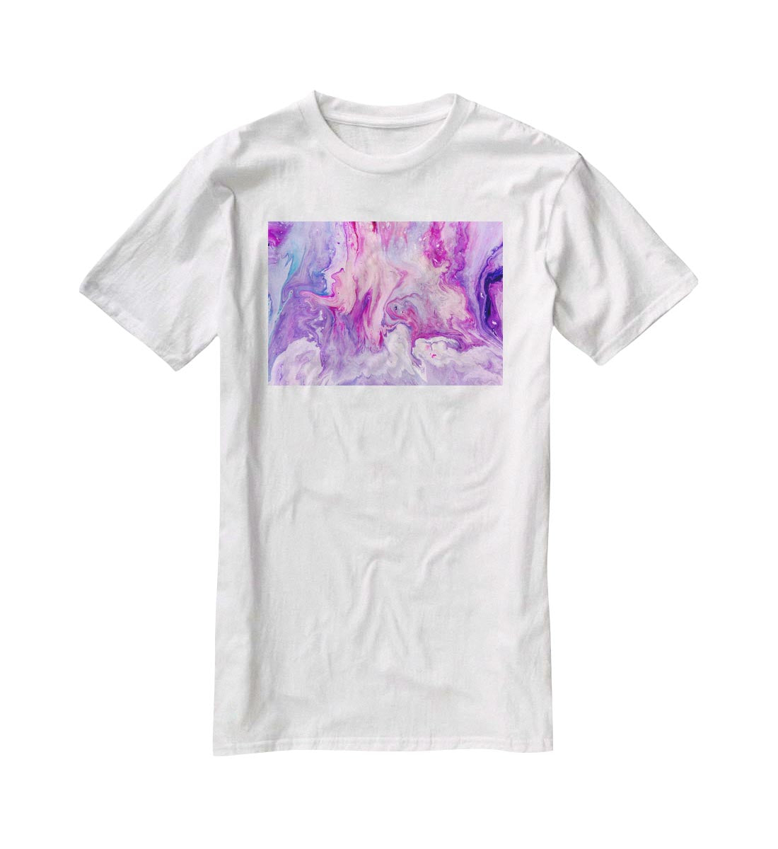 Purple Abstract Marble T-Shirt - Canvas Art Rocks - 5