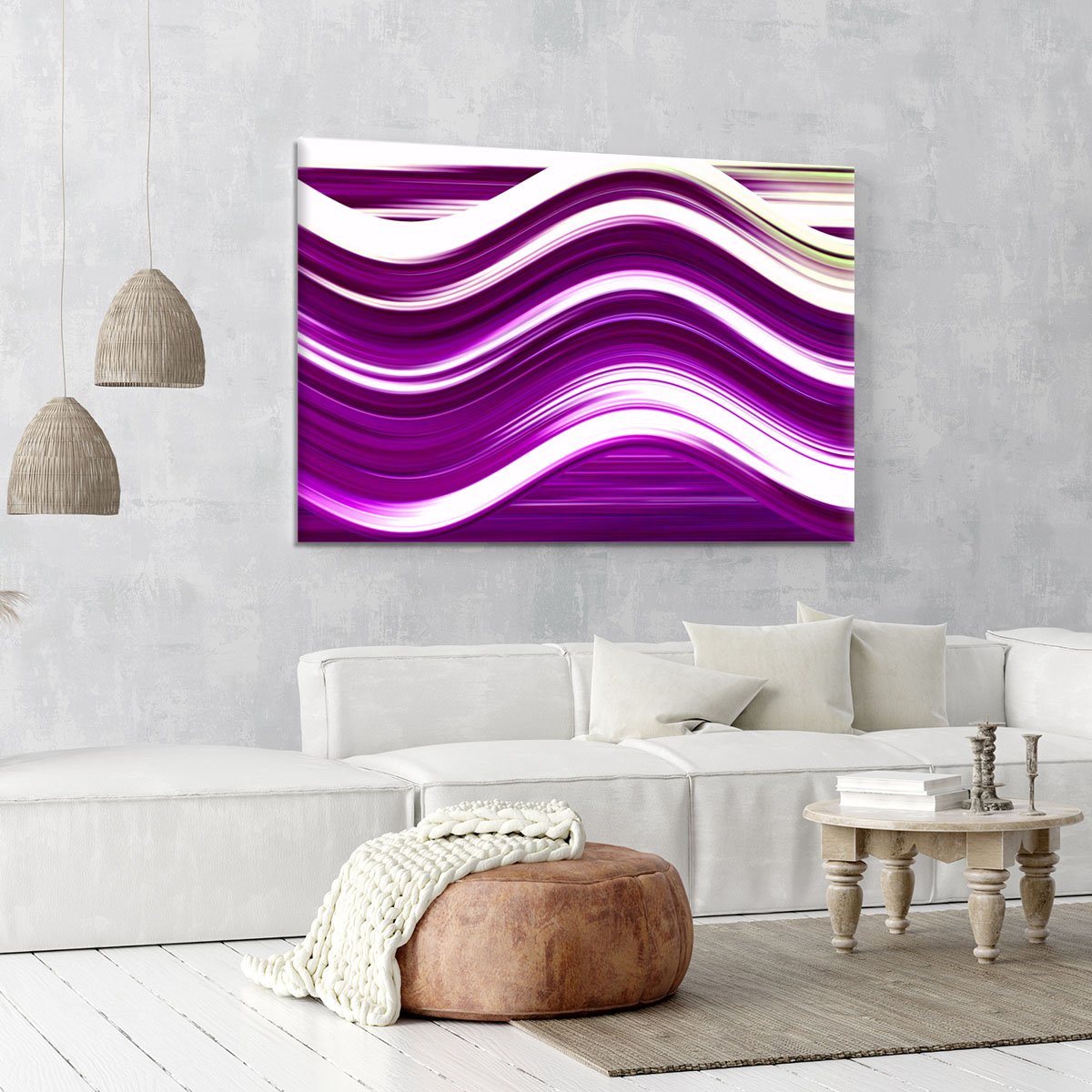 Purple Wave Canvas Print or Poster