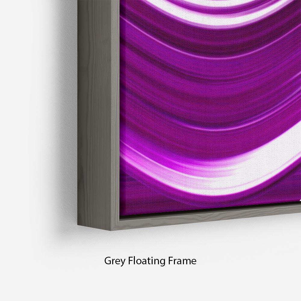 Purple Wave Floating Frame Canvas - Canvas Art Rocks - 4