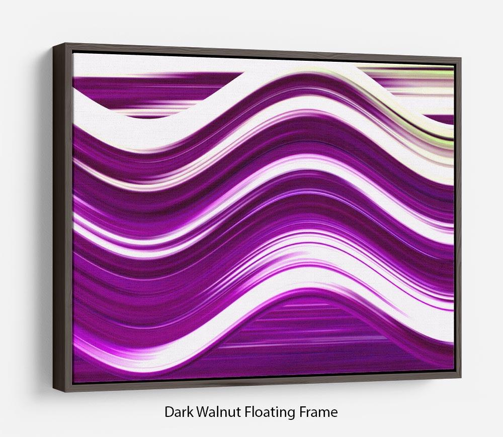 Purple Wave Floating Frame Canvas - Canvas Art Rocks - 5