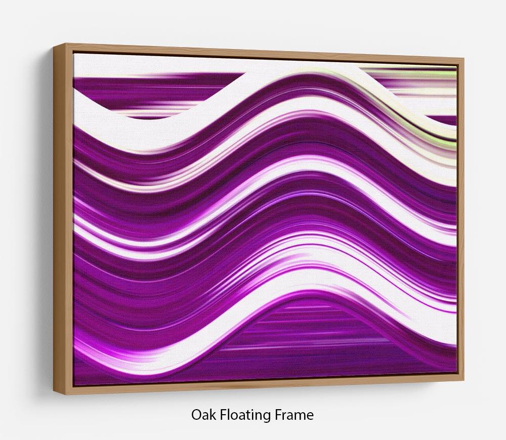 Purple Wave Floating Frame Canvas - Canvas Art Rocks - 9