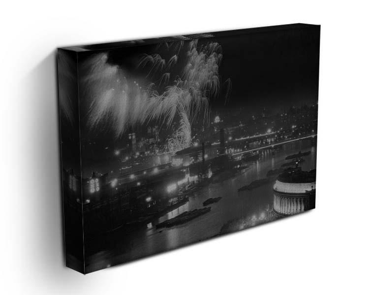 Queen Elizabeth II Coronation evening fireworks on the Thames Canvas Print or Poster - Canvas Art Rocks - 3