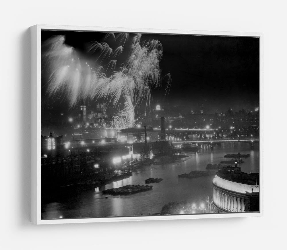 Queen Elizabeth II Coronation evening fireworks on the Thames HD Metal Print