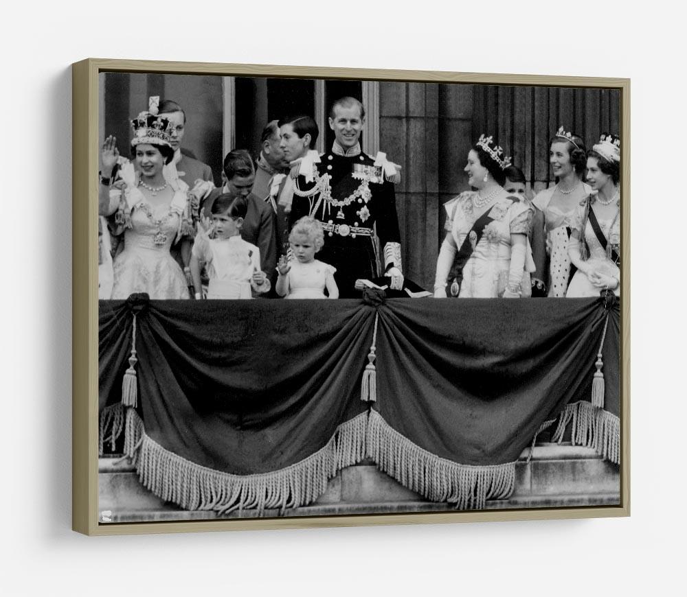 Queen Elizabeth II Coronation group appearance on balcony HD Metal Print