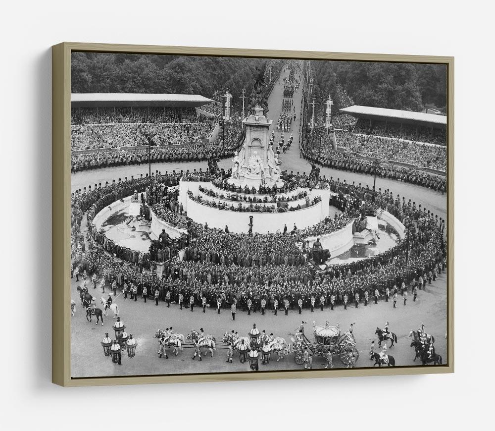 Queen Elizabeth II Coronation leaving Buckingham Palace HD Metal Print