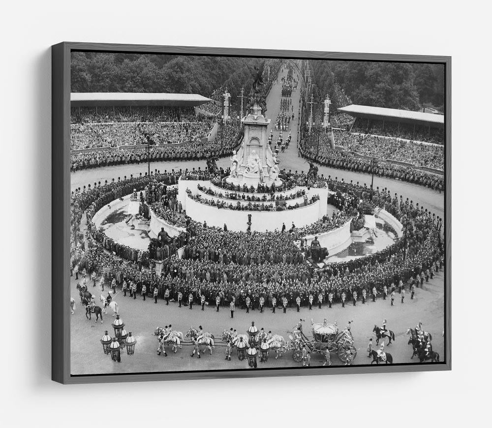 Queen Elizabeth II Coronation leaving Buckingham Palace HD Metal Print